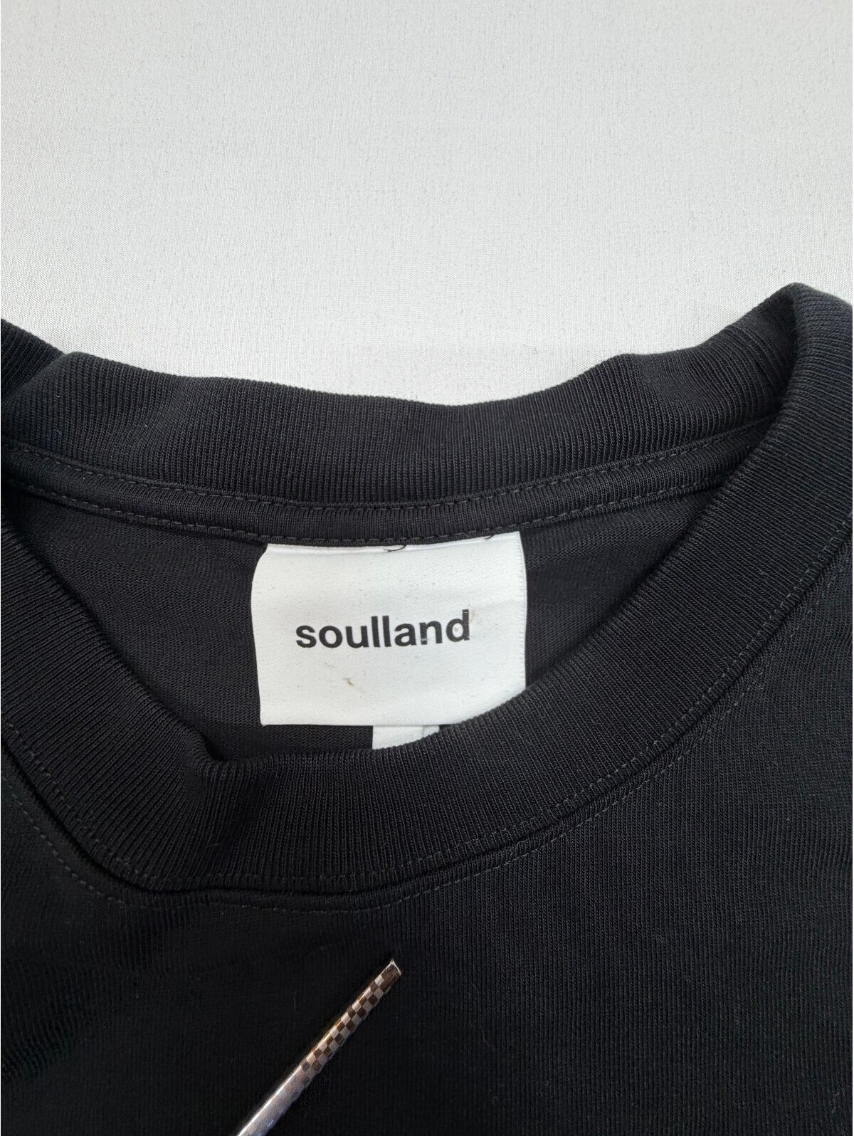 Soulland Men's T-Shirt Cotton Crew Neck Short Sleeve Size Medium Black — image 3 of 8